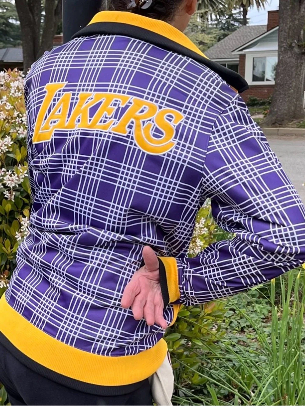LA LAKERS Purple & Gold Half-Zip LIGHTWEIGHT Jacket Men’s Small